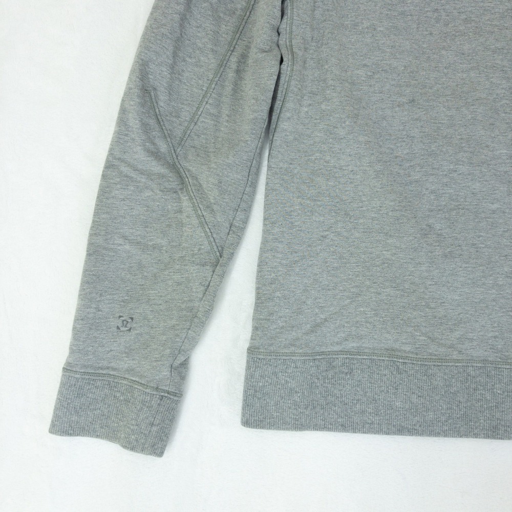 Lululemon Cross Cut Zip Up Hoodie Mens Small Grey Heathered Full Zip Pocket - Picture 14 of 16